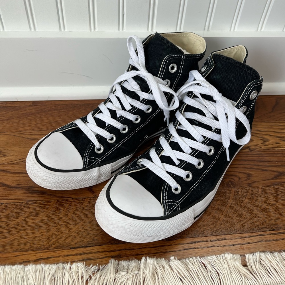 Converse All Star Chucks Hightops Hitops Sneakers Black W 9.5 M 8.5